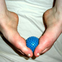 Füße mit Ball